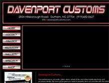 Tablet Screenshot of davenportcustoms.com